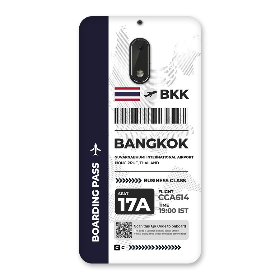 International Boarding Pass Bangkok Back Case for Nokia 6