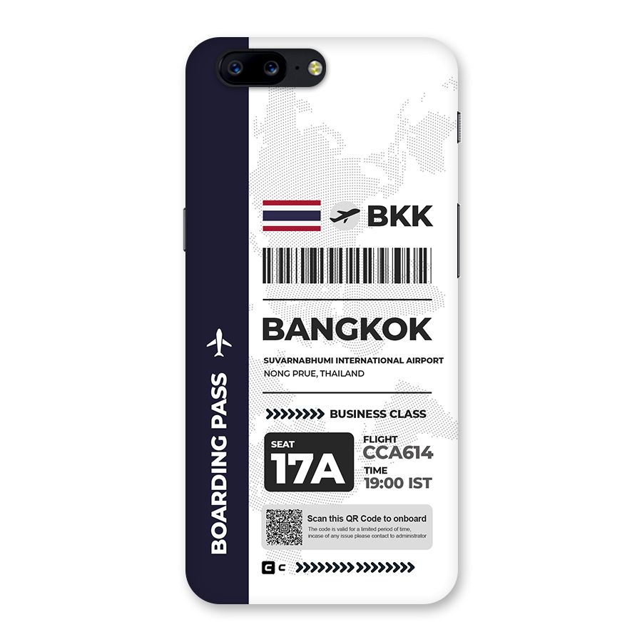 International Boarding Pass Bangkok Back Case for OnePlus 5
