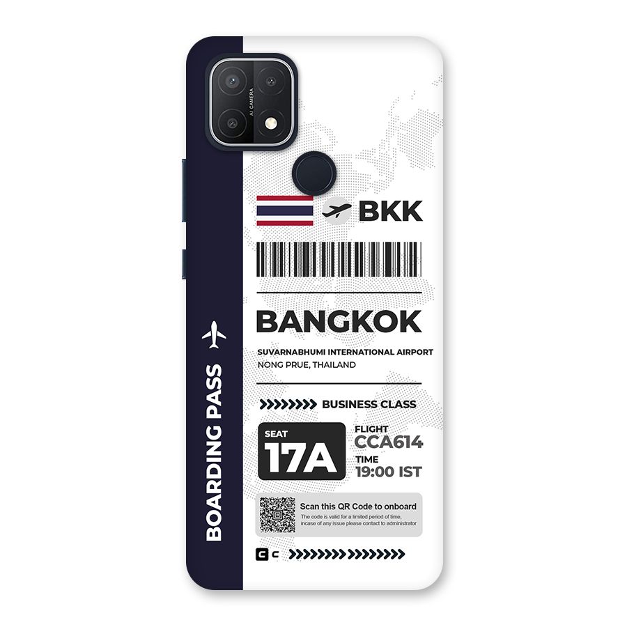 International Boarding Pass Bangkok Back Case for Oppo A15