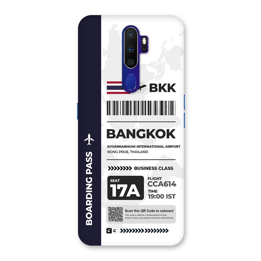 International Boarding Pass Bangkok Back Case for Oppo A9 (2020)