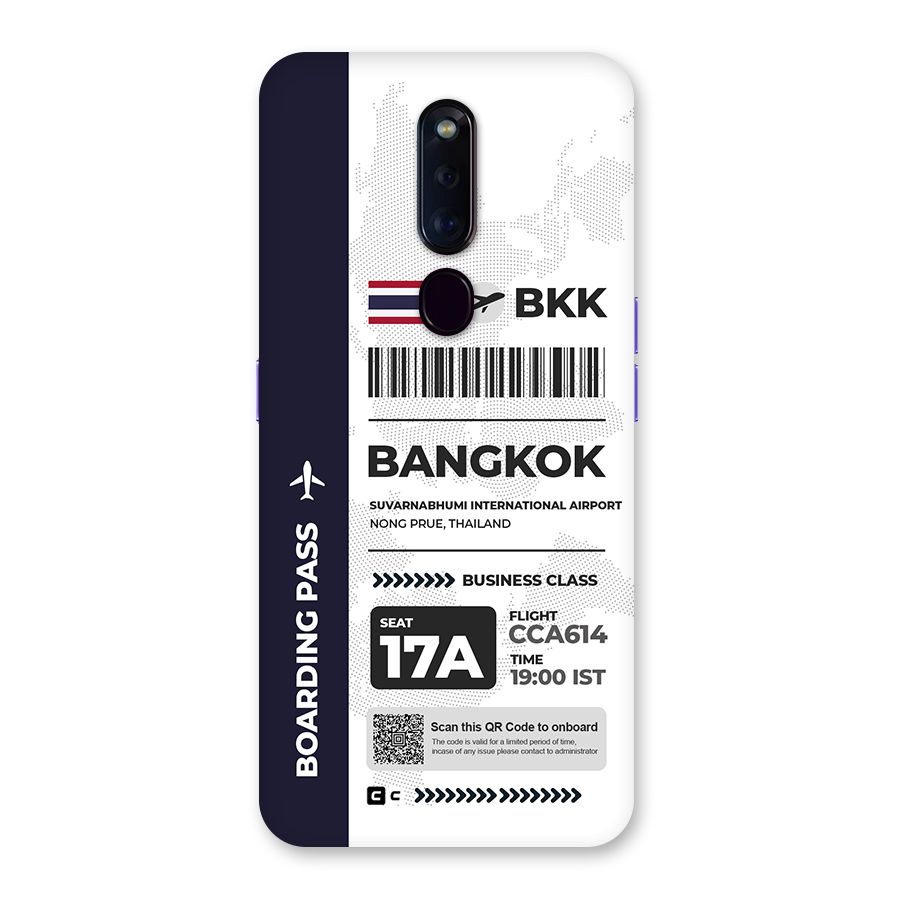 International Boarding Pass Bangkok Back Case for Oppo F11 Pro