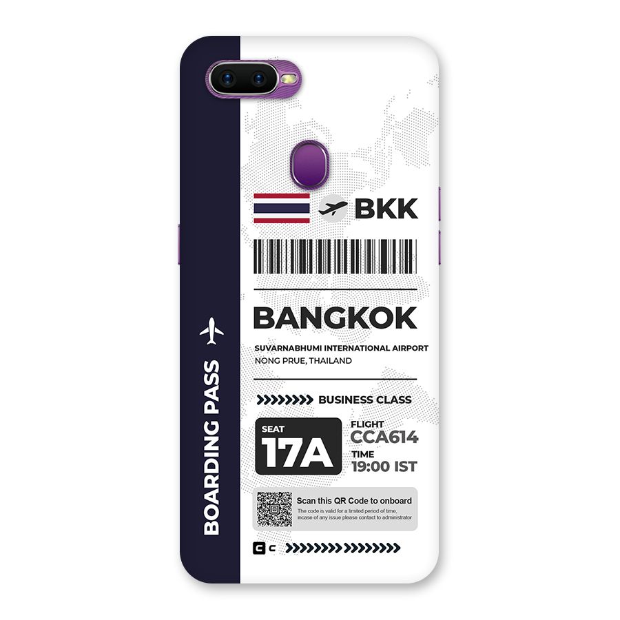 International Boarding Pass Bangkok Back Case for Oppo F9