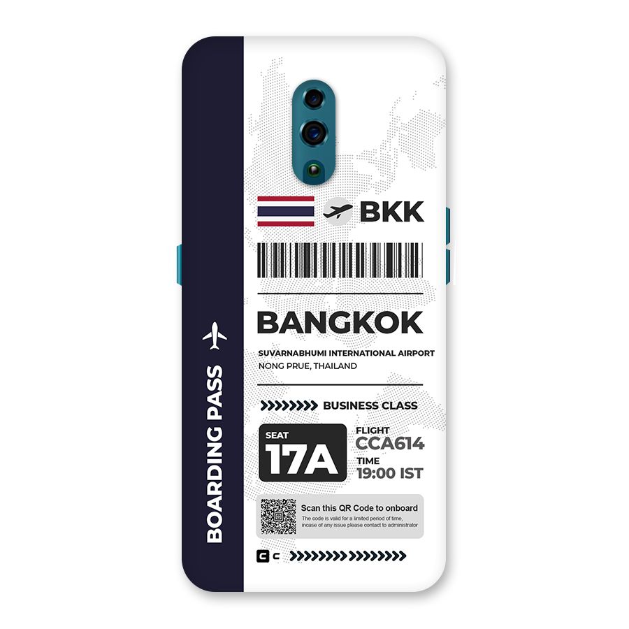 International Boarding Pass Bangkok Back Case for Oppo Reno