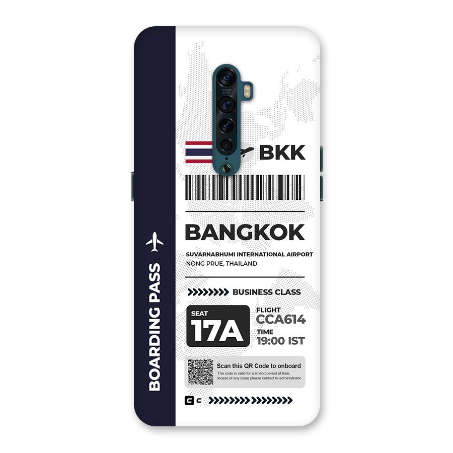 International Boarding Pass Bangkok Back Case for Oppo Reno2