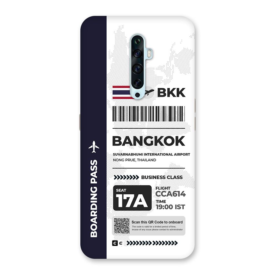 International Boarding Pass Bangkok Back Case for Oppo Reno2 F