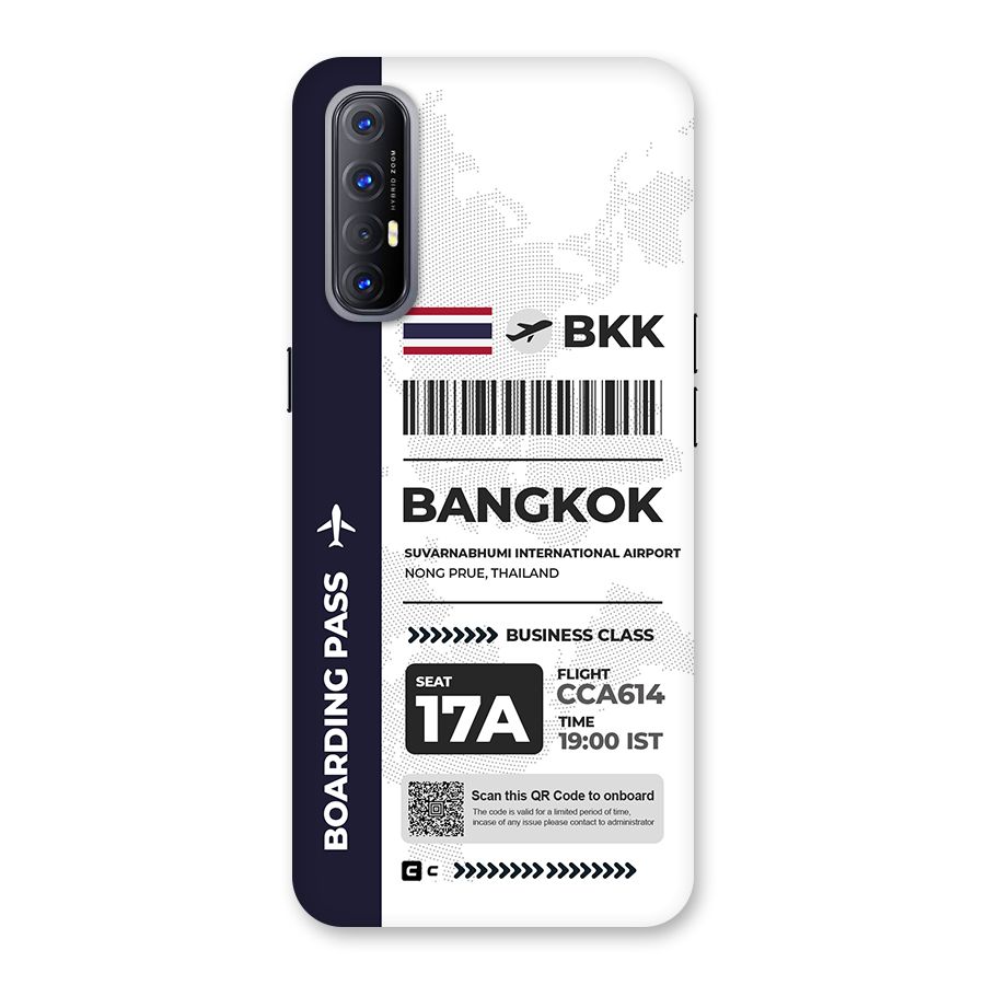 International Boarding Pass Bangkok Back Case for Oppo Reno3 Pro