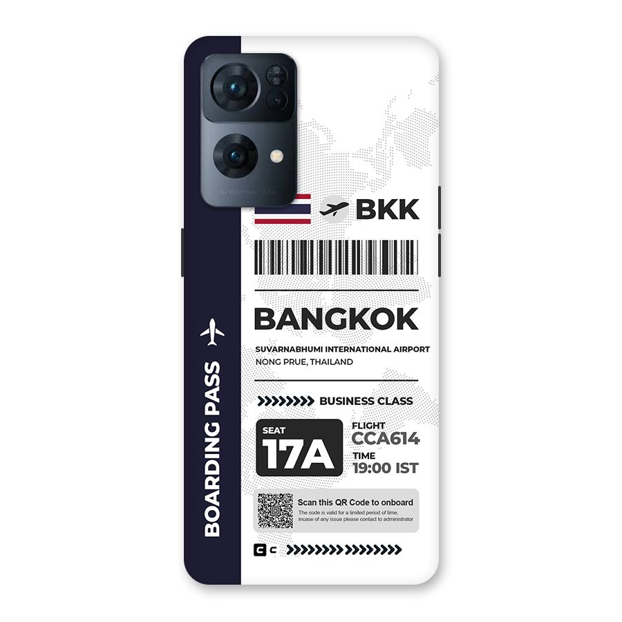 International Boarding Pass Bangkok Back Case for Oppo Reno7 Pro 5G