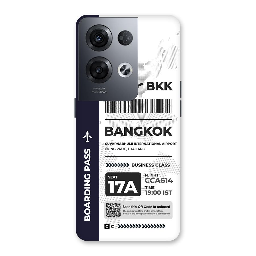 International Boarding Pass Bangkok Back Case for Oppo Reno8 Pro 5G