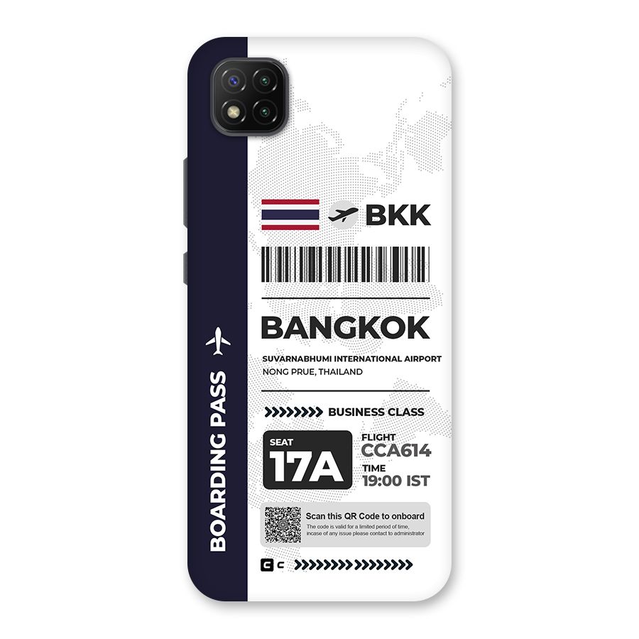 International Boarding Pass Bangkok Back Case for Poco C3