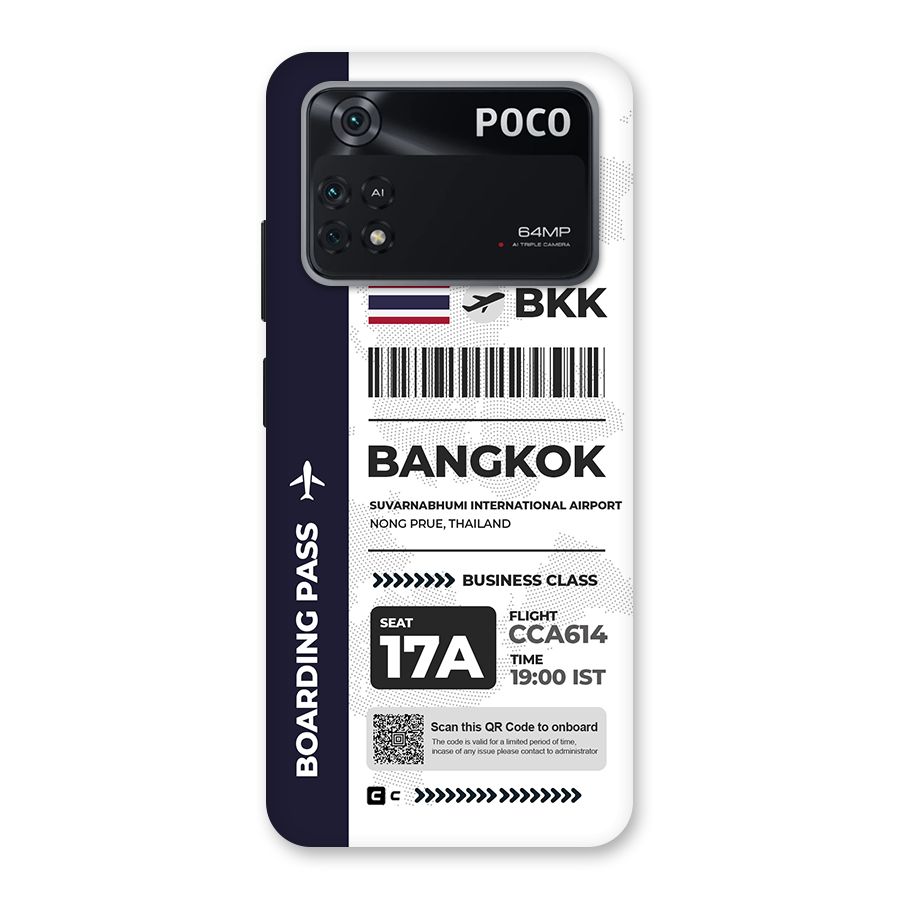 International Boarding Pass Bangkok Back Case for Poco M4 Pro 4G