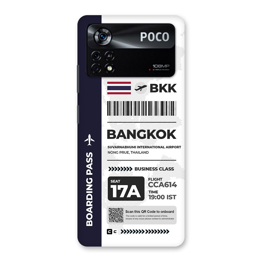 International Boarding Pass Bangkok Back Case for Poco X4 Pro 5G