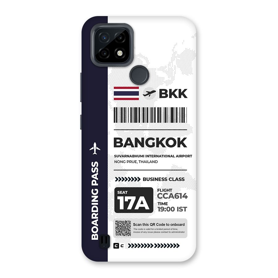 International Boarding Pass Bangkok Back Case for Realme C21