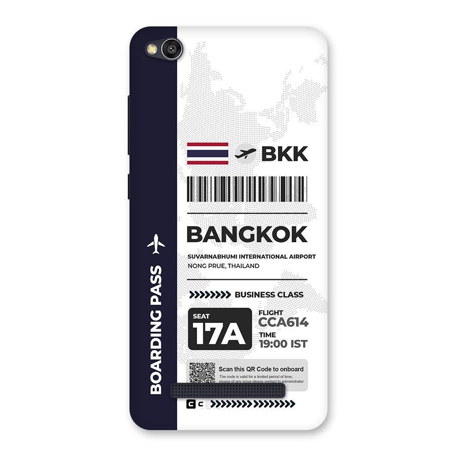International Boarding Pass Bangkok Back Case for Redmi 4A