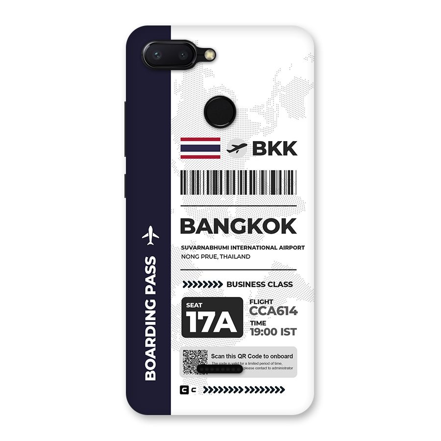 International Boarding Pass Bangkok Back Case for Redmi 6