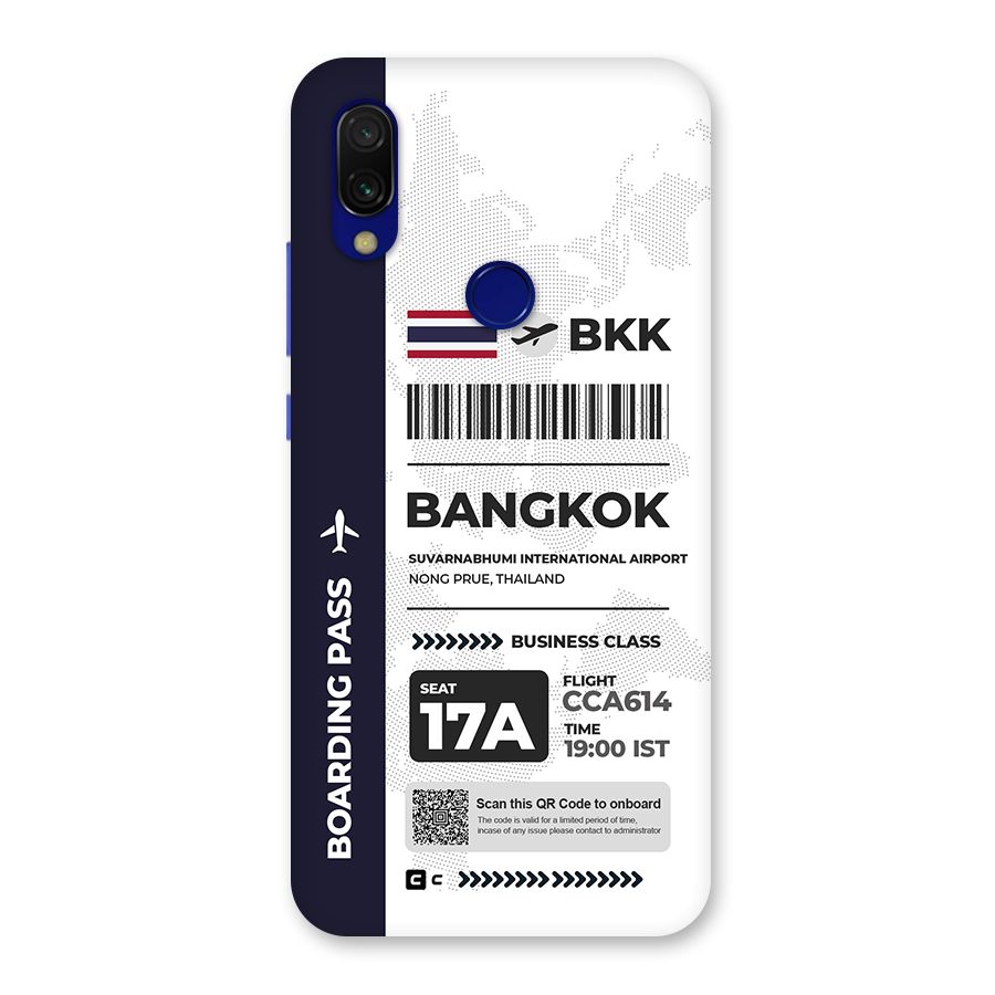International Boarding Pass Bangkok Back Case for Redmi 7