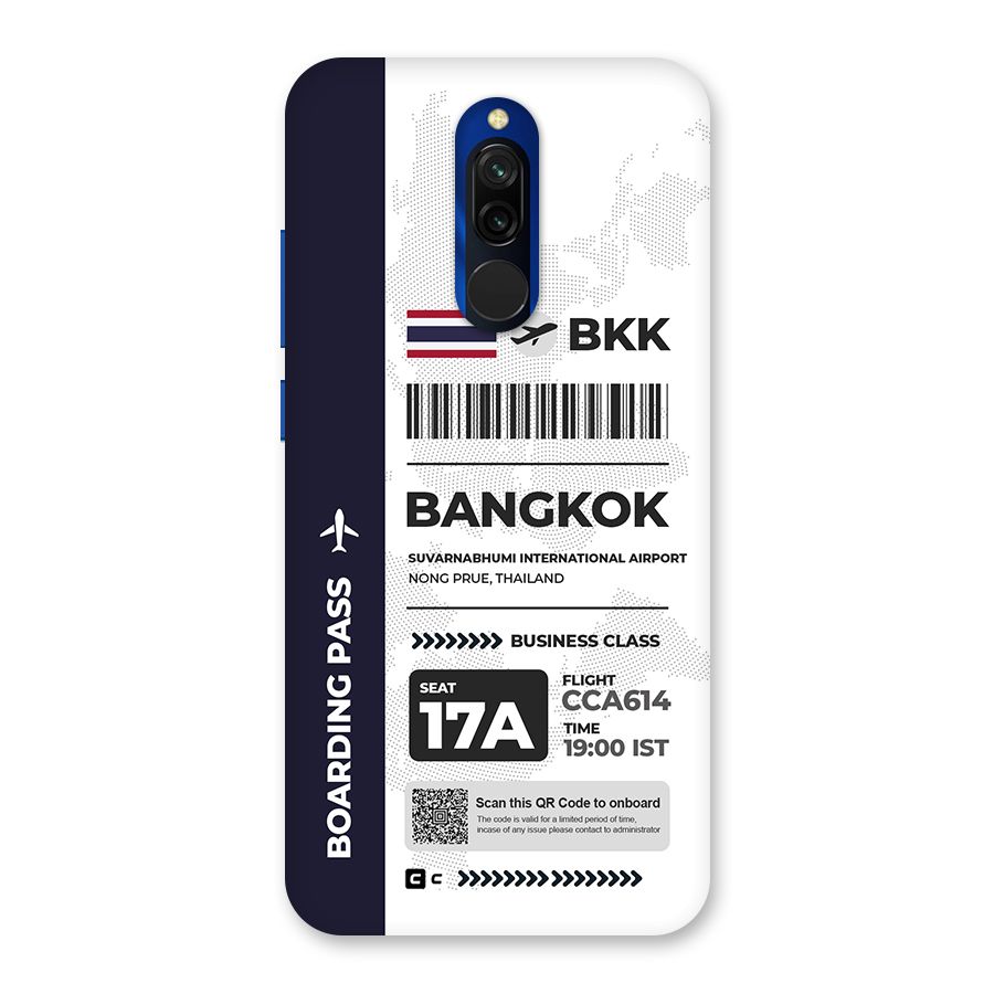 International Boarding Pass Bangkok Back Case for Redmi 8