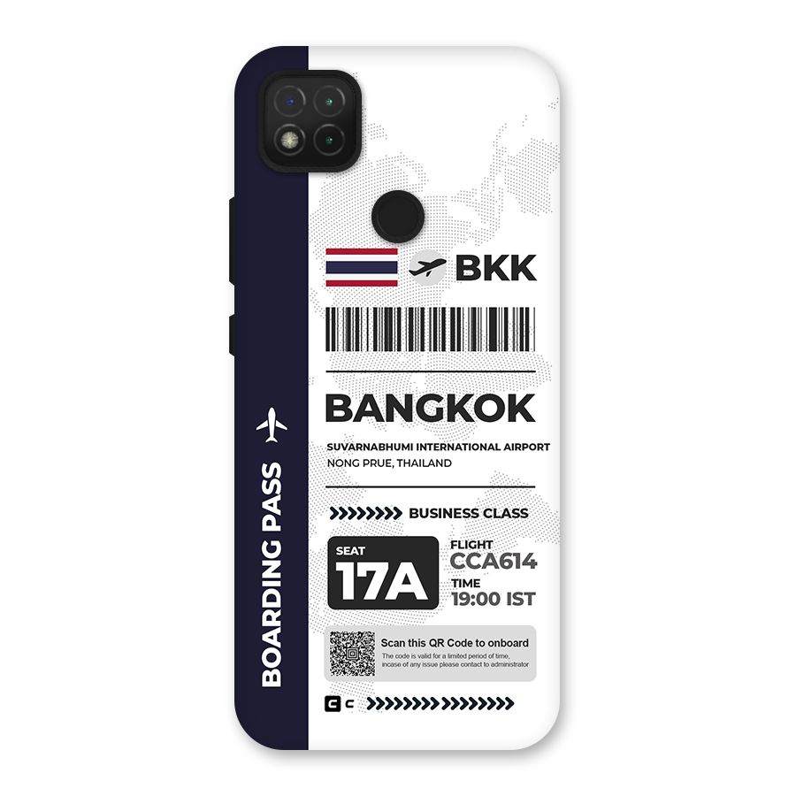 International Boarding Pass Bangkok Back Case for Redmi 9