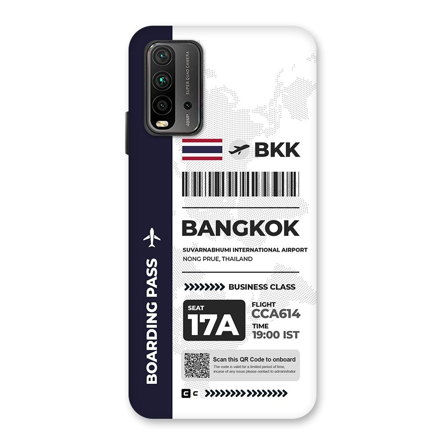 International Boarding Pass Bangkok Back Case for Redmi 9 Power