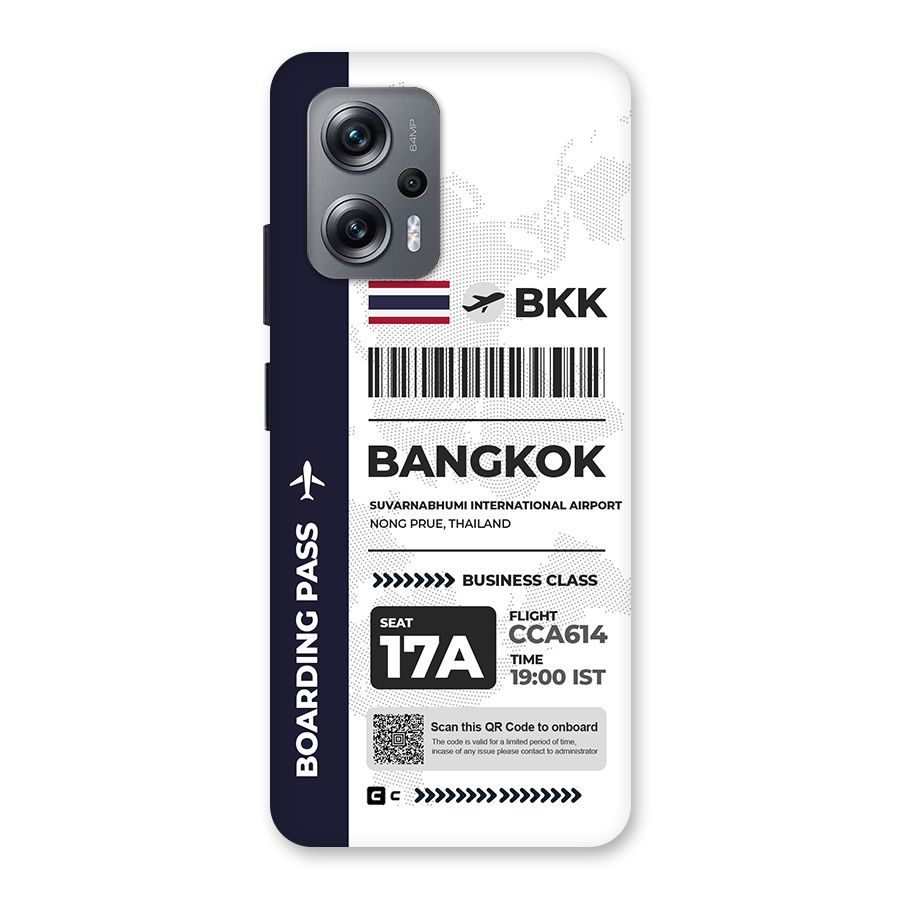 International Boarding Pass Bangkok Back Case for Redmi K50i