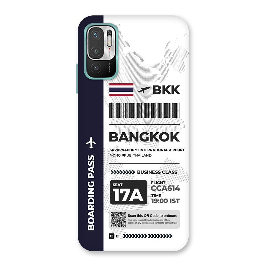 International Boarding Pass Bangkok Back Case for Redmi Note 10T 5G