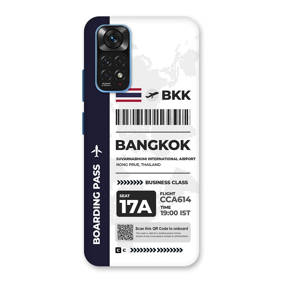 International Boarding Pass Bangkok Back Case for Redmi Note 11S