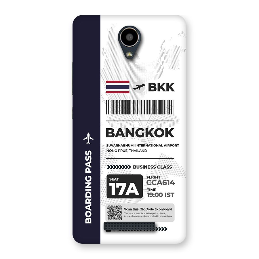International Boarding Pass Bangkok Back Case for Redmi Note 2