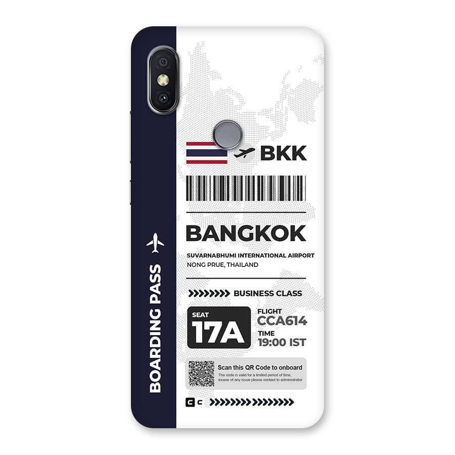 International Boarding Pass Bangkok Back Case for Redmi Y2