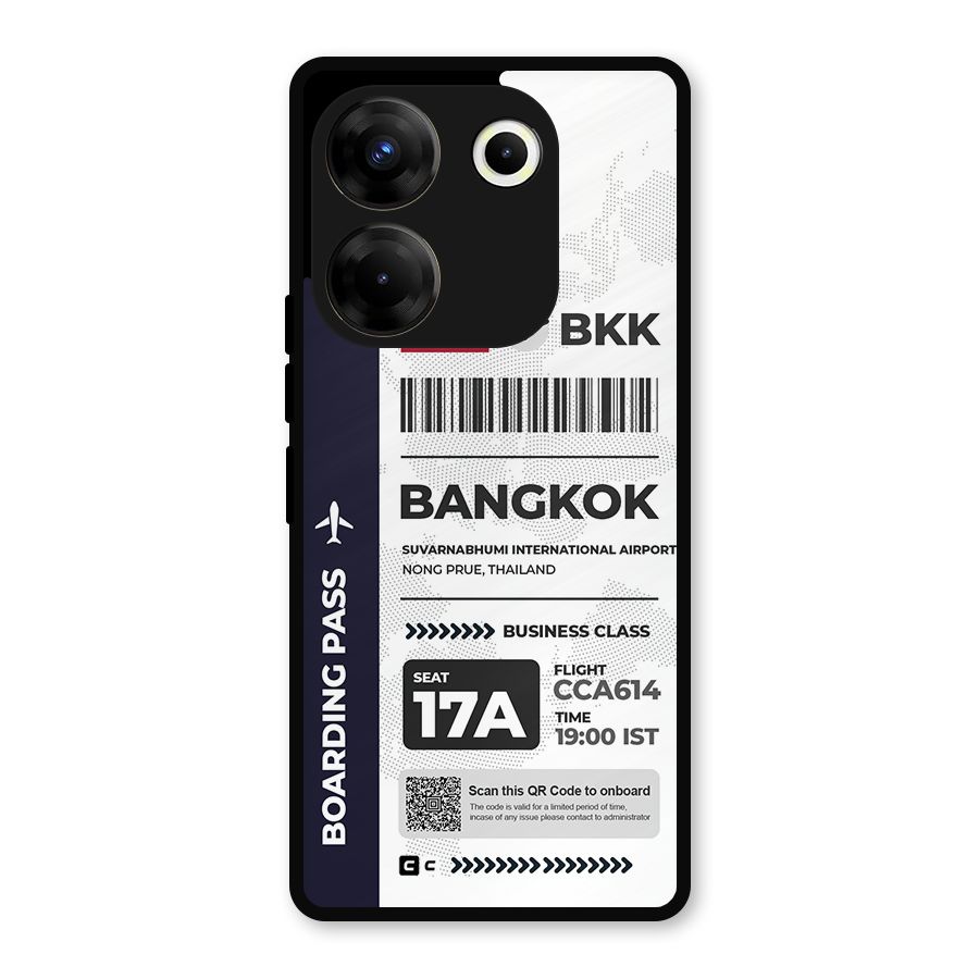 International Boarding Pass Bangkok Metal Back Case for Tecno Camon 20 Pro