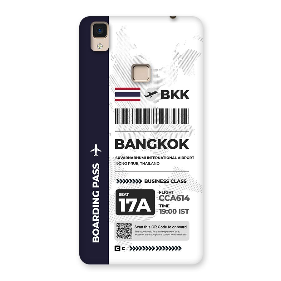 International Boarding Pass Bangkok Back Case for V3 Max