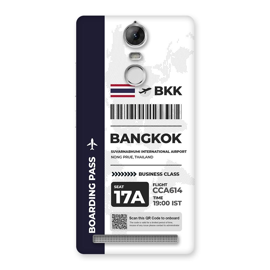 International Boarding Pass Bangkok Back Case for Vibe K5 Note