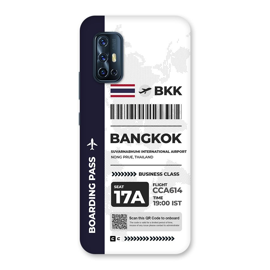 International Boarding Pass Bangkok Back Case for Vivo V17