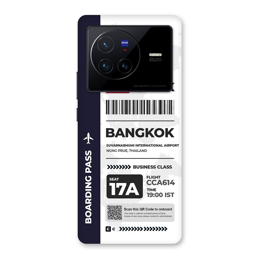 International Boarding Pass Bangkok Back Case for Vivo X80