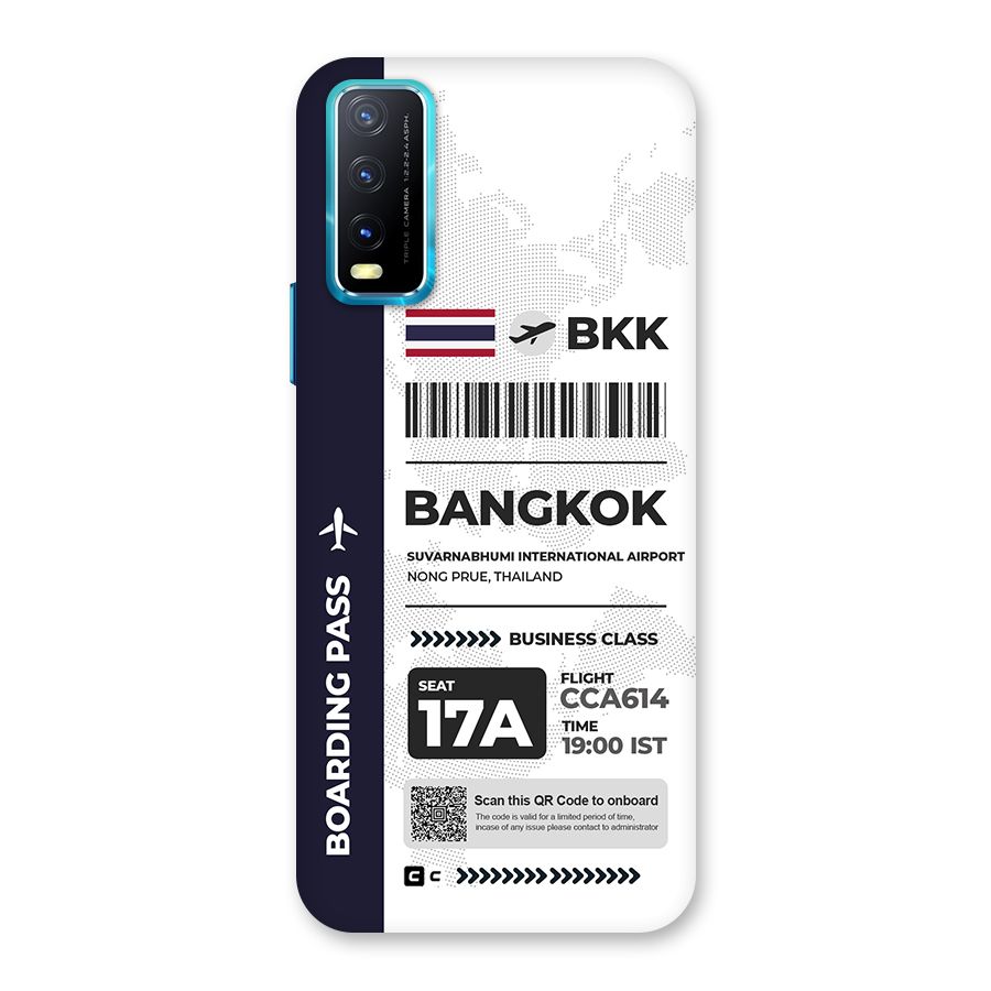 International Boarding Pass Bangkok Back Case for Vivo Y20A