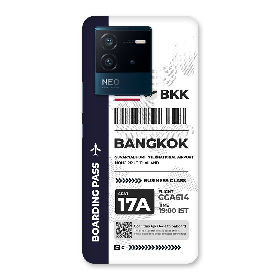 International Boarding Pass Bangkok Back Case for Vivo iQOO Neo 6 5G