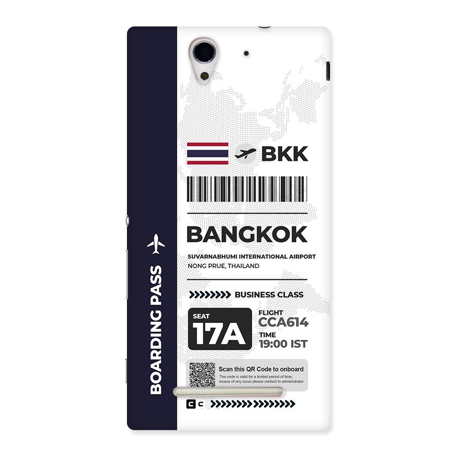 International Boarding Pass Bangkok Back Case for Xperia C3