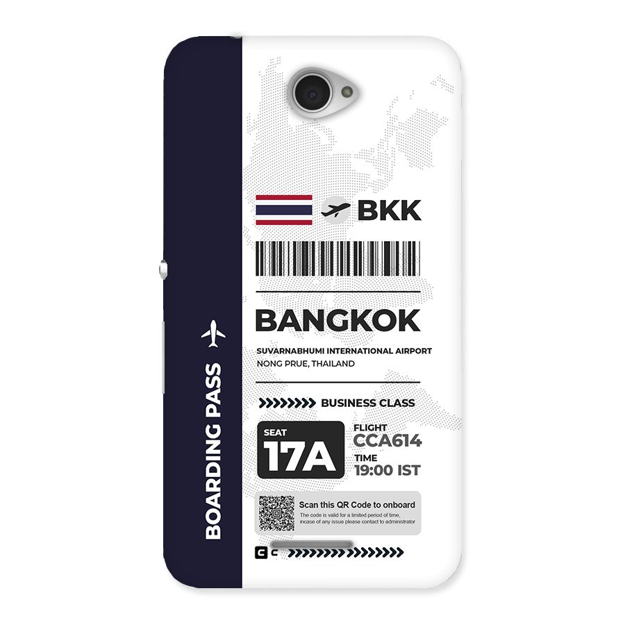 International Boarding Pass Bangkok Back Case for Xperia E4