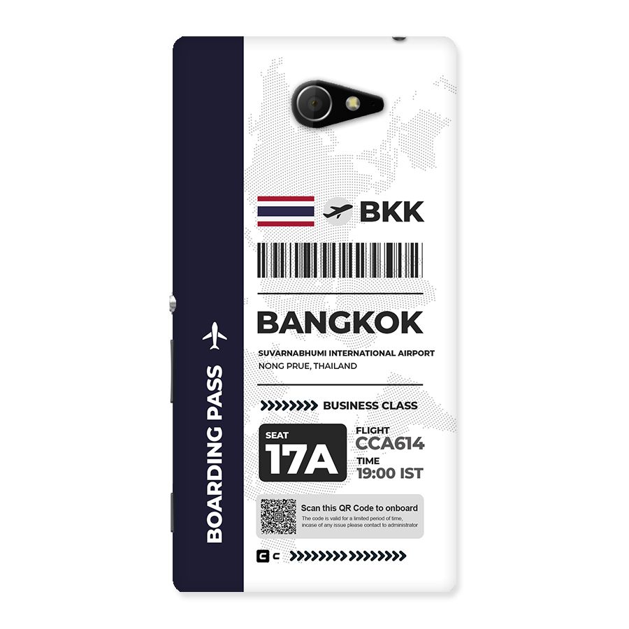 International Boarding Pass Bangkok Back Case for Xperia M2