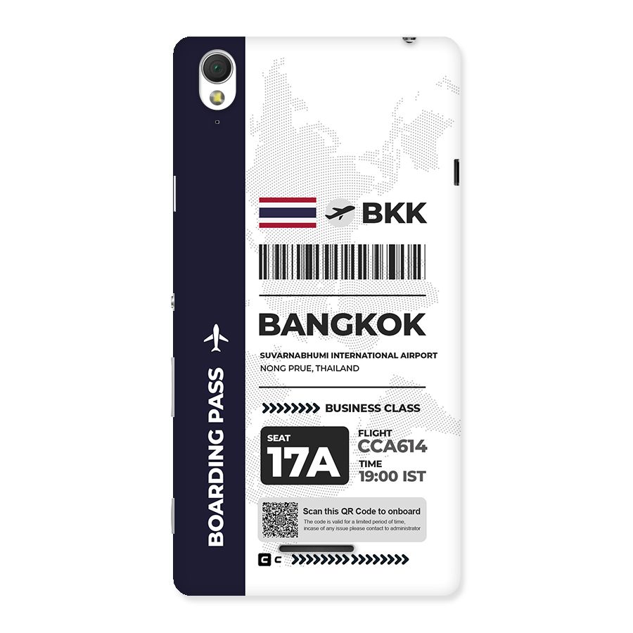 International Boarding Pass Bangkok Back Case for Xperia T3