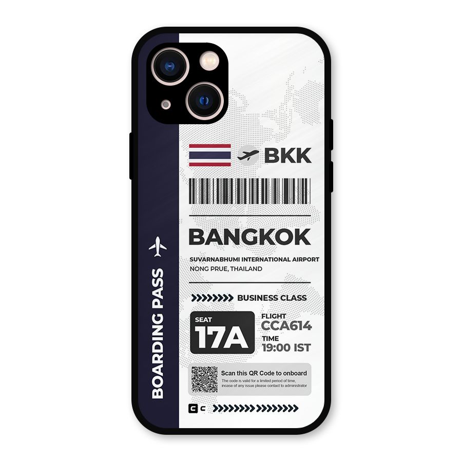 International Boarding Pass Bangkok Metal Back Case for iPhone 13