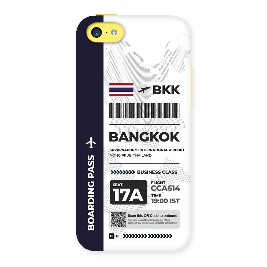 International Boarding Pass Bangkok Back Case for iPhone 5C