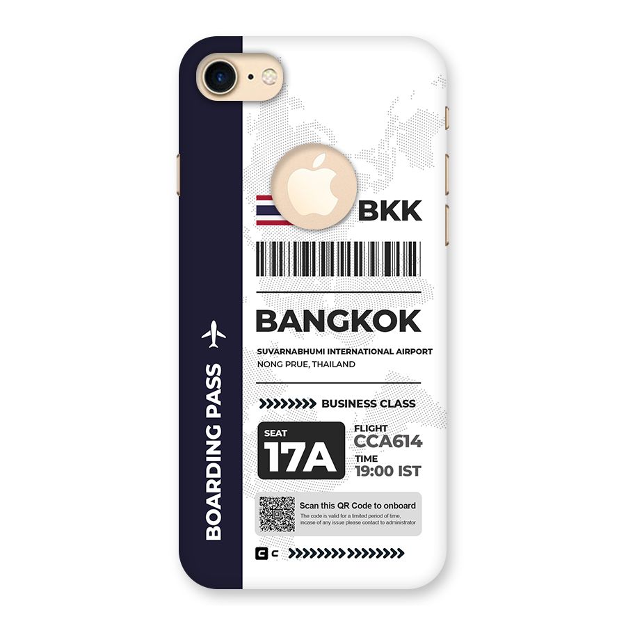 International Boarding Pass Bangkok Back Case for iPhone 7 Logo Cut
