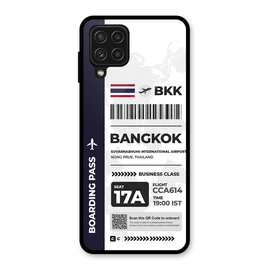 International Boarding Pass Bangkok Glass Back Case for Galaxy A22 4G