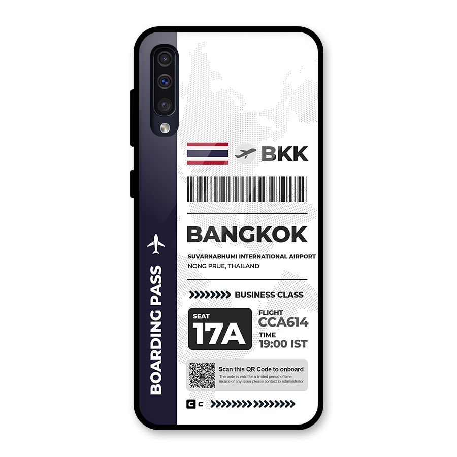 International Boarding Pass Bangkok Glass Back Case for Galaxy A50