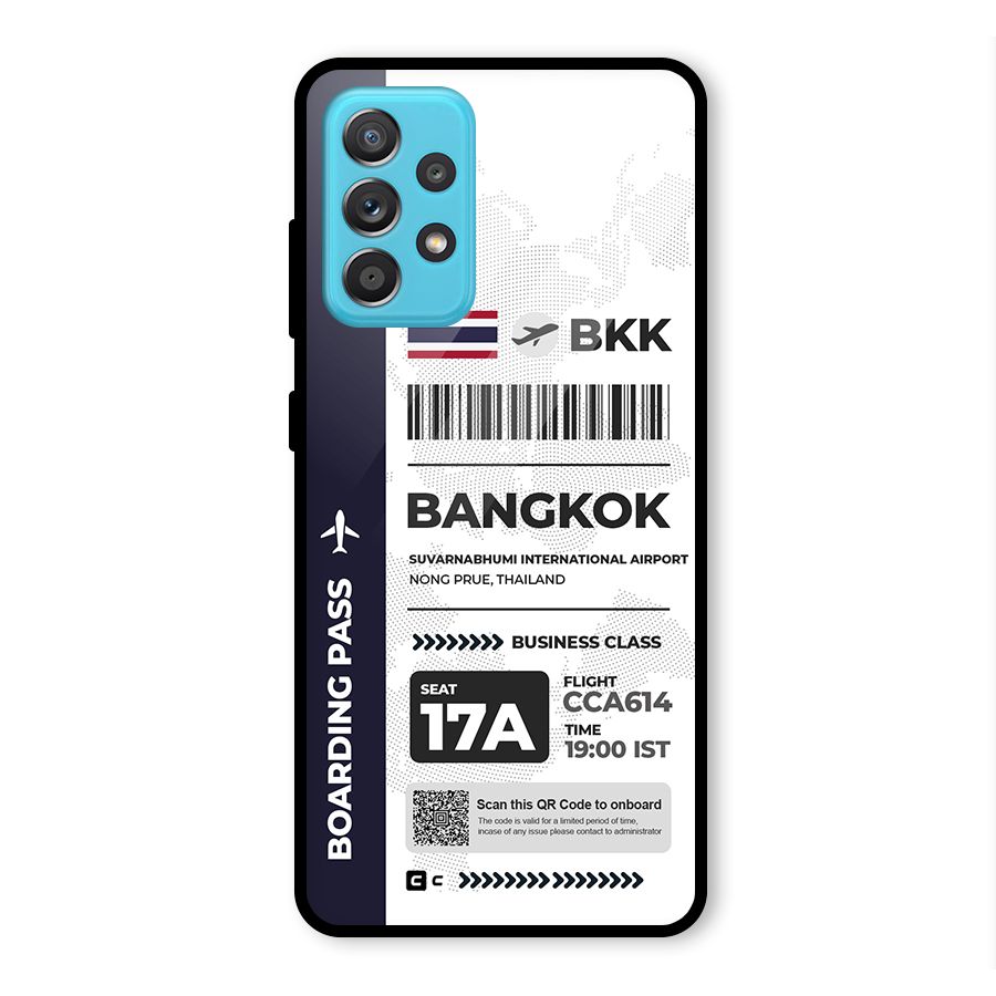 International Boarding Pass Bangkok Glass Back Case for Galaxy A52