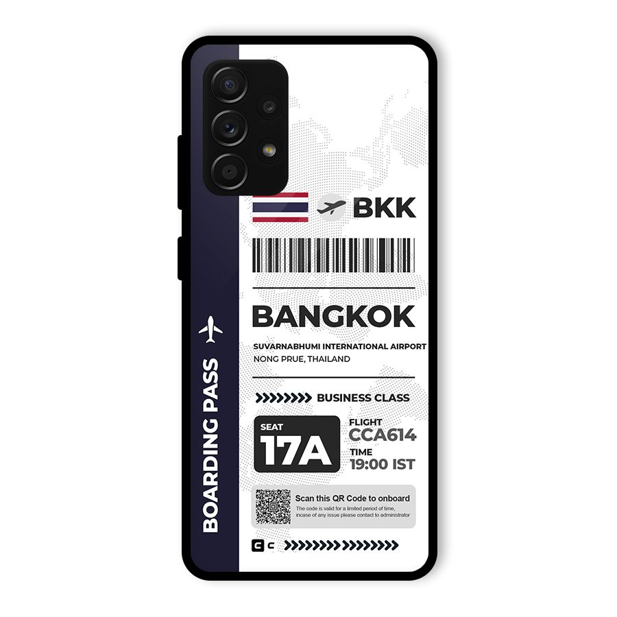 International Boarding Pass Bangkok Glass Back Case for Galaxy A53 5G