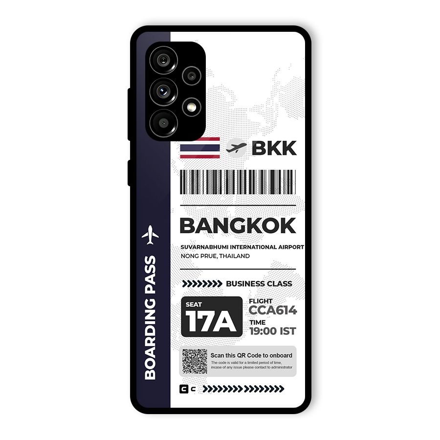 International Boarding Pass Bangkok Glass Back Case for Galaxy A73 5G