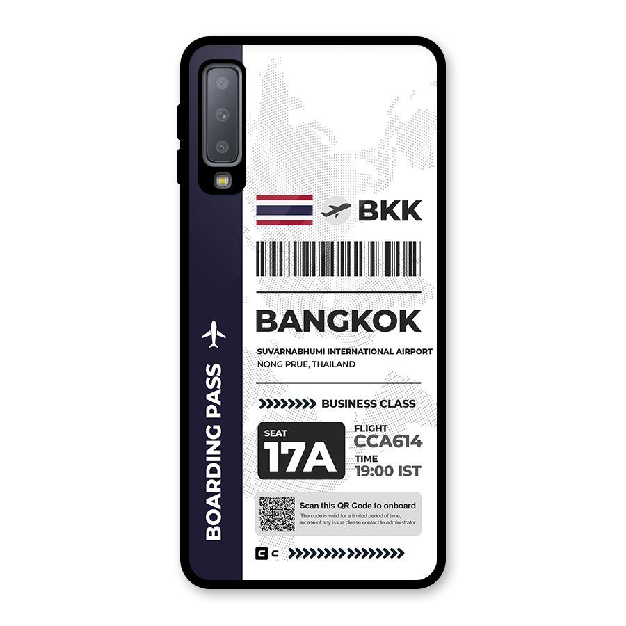 International Boarding Pass Bangkok Glass Back Case for Galaxy A7 (2018)