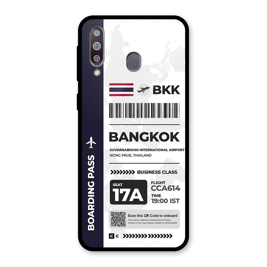 International Boarding Pass Bangkok Glass Back Case for Galaxy M30
