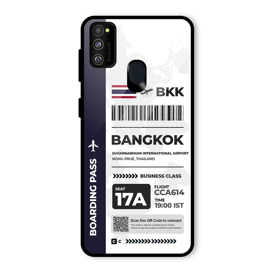 International Boarding Pass Bangkok Glass Back Case for Galaxy M30s