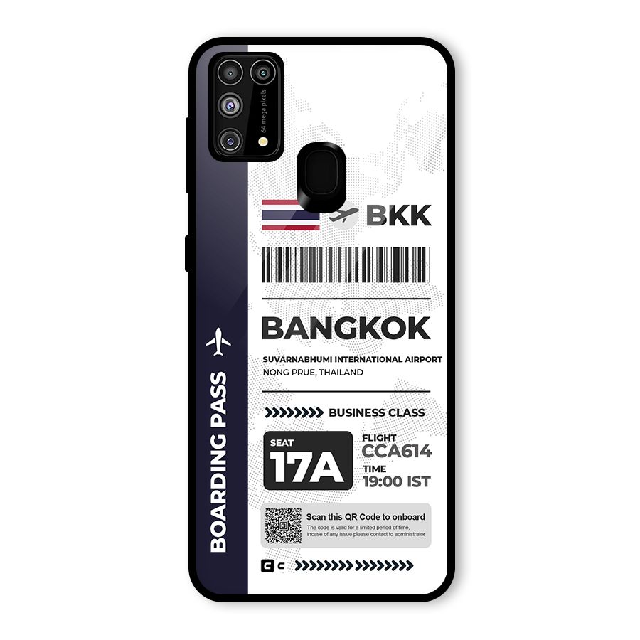 International Boarding Pass Bangkok Glass Back Case for Galaxy M31